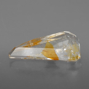 Topaze rutilée jaune naturelle forme fantaisie, 6,31 ct, transparent