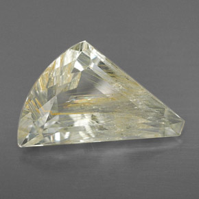 Topaze rutilée jaune naturelle forme fantaisie, 4,32 ct, transparent
