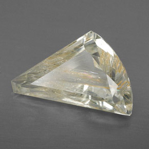Topaze rutilée jaune naturelle forme fantaisie, 4,32 ct, transparent