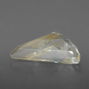 Topaze rutilée jaune naturelle forme fantaisie, 4,32 ct, transparent