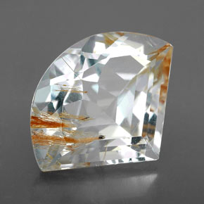Topaze rutilée jaune naturelle forme fantaisie, 9,21 ct, transparent