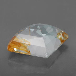 Topaze rutilée jaune naturelle forme fantaisie, 9,21 ct, transparent