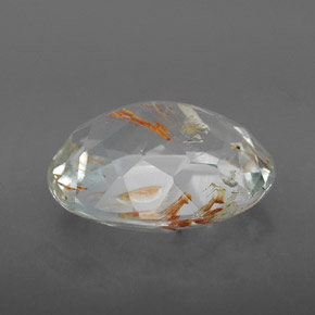 Topaze rutile Doré naturelle Coupe ovale, 9.07 ct, Transparent