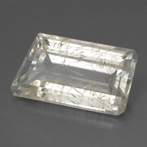 Topaze rutilée or naturelle forme fantaisie, 12,42 ct, transparent
