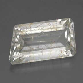 Topaze rutilée or naturelle forme fantaisie, 12,42 ct, transparent