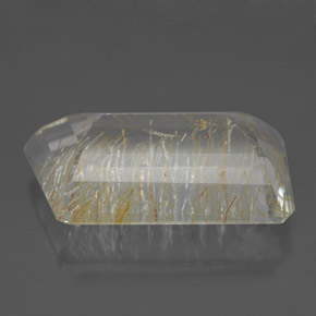 Topaze rutilée or naturelle forme fantaisie, 12,42 ct, transparent