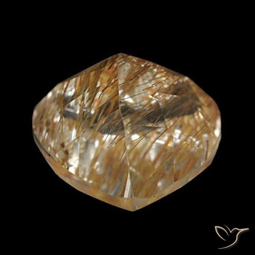 Topaze rutilée marron chaud naturelle forme de coeur, 4,29 ct, transparent