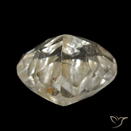 Topaze rutilée jaune naturelle forme de coeur, 2,50 ct, transparent