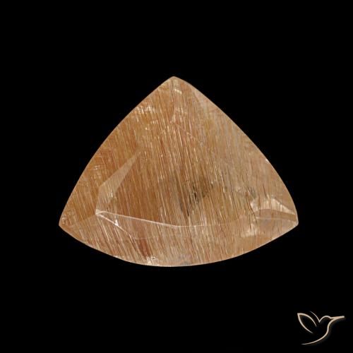 Topaze rutile Orange-doré naturelle Trillion, 1.78 ct, Transparent