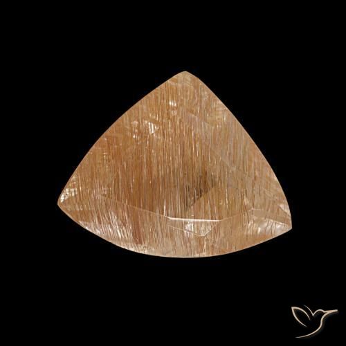 Topaze rutile Orange-doré naturelle Trillion, 1.78 ct, Transparent