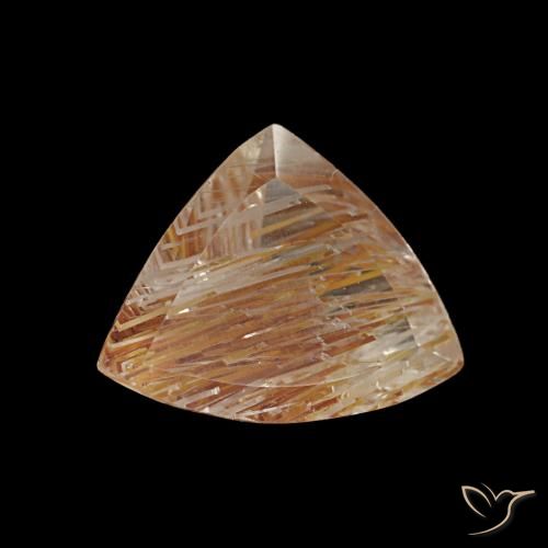 1.84ct Marron très clair Topaze rutile, Trillion, Transparent