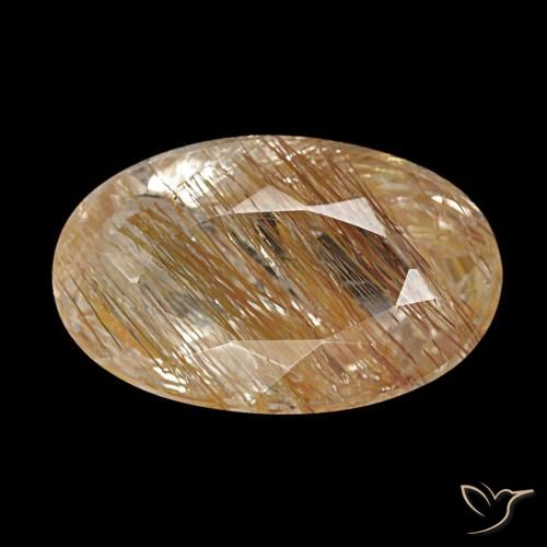 Topaze rutile Marron chaud naturelle Coupe ovale, 4.50 ct, Transparent