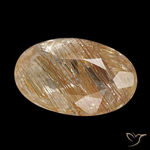 Topaze rutile Marron chaud naturelle Coupe ovale, 4.50 ct, Transparent