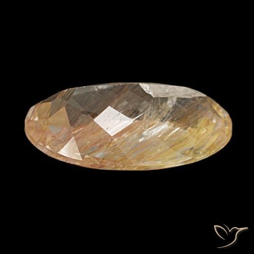 Topaze rutile Marron chaud naturelle Coupe ovale, 4.50 ct, Transparent