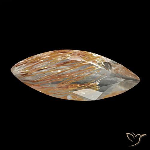 Topaze rutile Marron très clair naturelle Marquise, 4.40 ct, Transparent