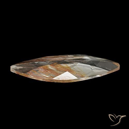 Topaze rutile Marron très clair naturelle Marquise, 4.40 ct, Transparent