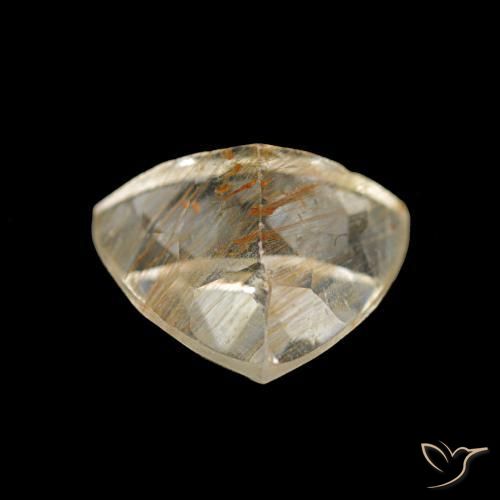 Topaze rutile Jaune doré naturelle Trillion, 2.67 ct, Transparent