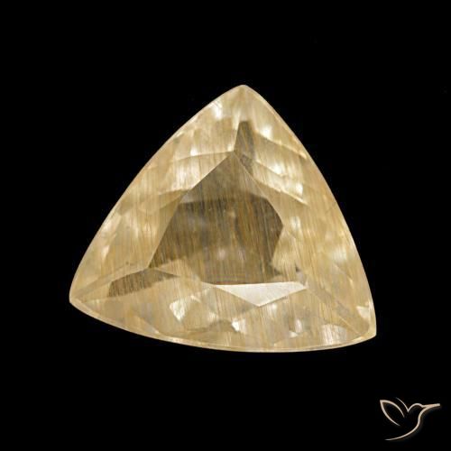 Topaze rutile Or moyen naturelle Trillion, 2.56 ct, Transparent