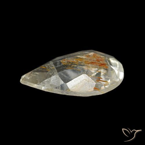 Topaze rutile Or moyen naturelle En forme de poire, 1.49 ct, Transparent