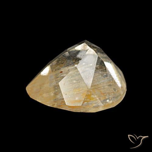 Topaze rutile Marron doré très clair naturelle En forme de poire, 2.49 ct, Transparent