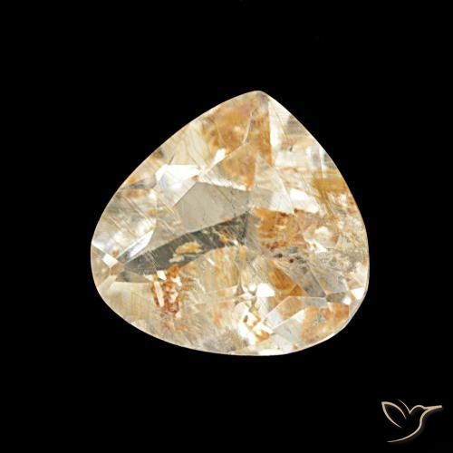 Topaze rutile Marron doré très clair naturelle En forme de poire, 1.95 ct, Transparent