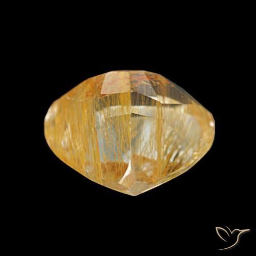 Topaze rutile Pêche doré profond naturelle En forme de poire, 3.52 ct, Transparent