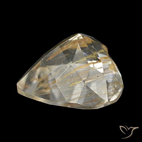 Topaze rutile Marron doré très clair naturelle Forme de coeur, 5.73 ct, Transparent