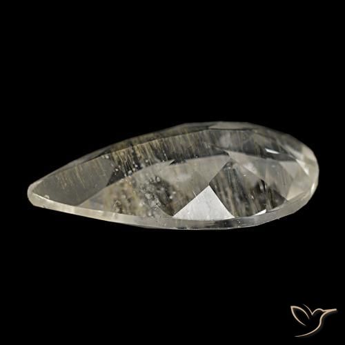 Topaze rutilée jaune naturelle en forme de poire, 4,94 ct, transparent