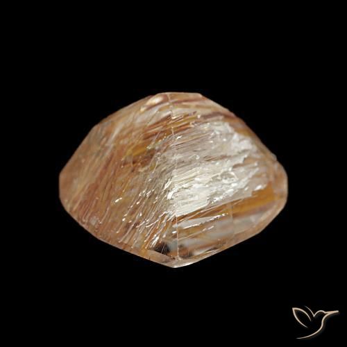 Topaze rutilée jaune naturelle en forme de poire, 3,18 ct, transparent