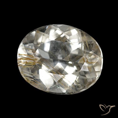 Topaze rutile Marron doré très clair naturelle Coupe ovale, 4.85 ct, Transparent