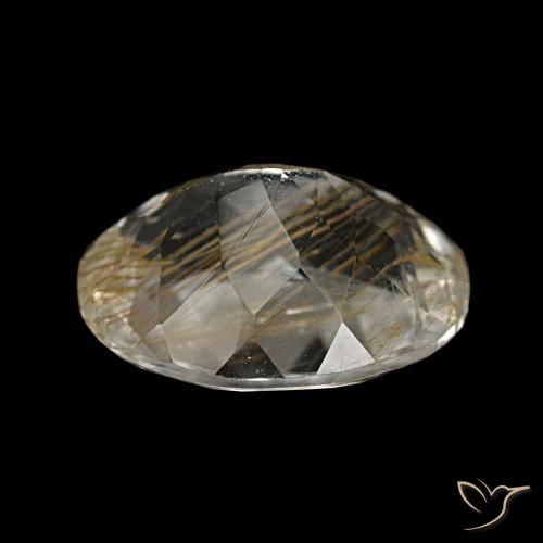 Topaze rutile Marron doré très clair naturelle Coupe ovale, 4.85 ct, Transparent