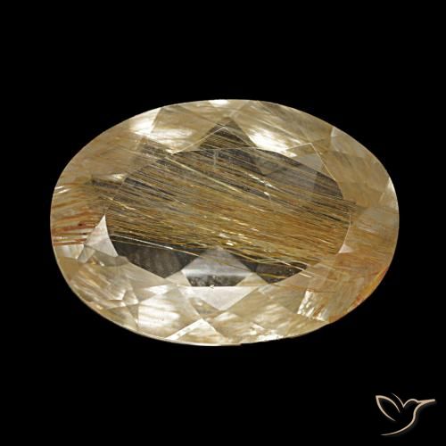 Topaze rutile Marron doré très clair naturelle Coupe ovale, 5.09 ct, Transparent