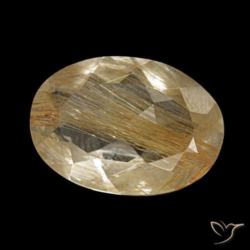 Topaze rutile Marron doré très clair naturelle Coupe ovale, 5.09 ct, Transparent