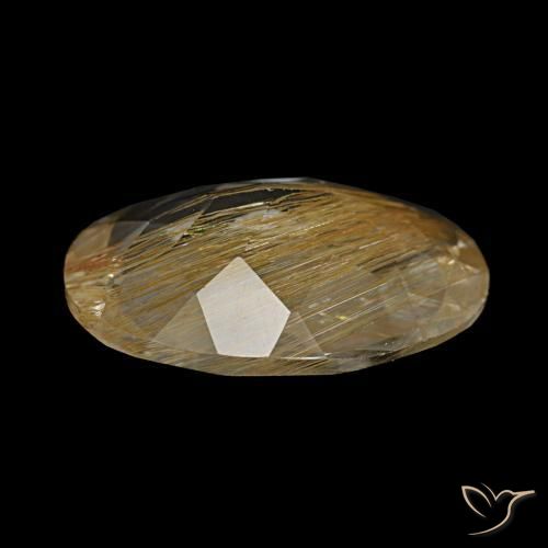 Topaze rutile Marron doré très clair naturelle Coupe ovale, 5.09 ct, Transparent