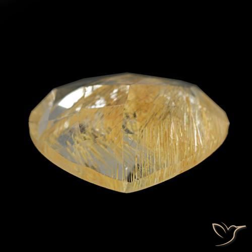 Topaze rutilée jaune naturelle en forme de poire, 5,46 ct, transparent