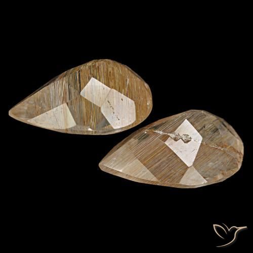 Achetez naturel 5,13ct marron topaze rutilée gems, en forme de poire, en provenance brésil chez gemselect. en stock, livraison internationale!