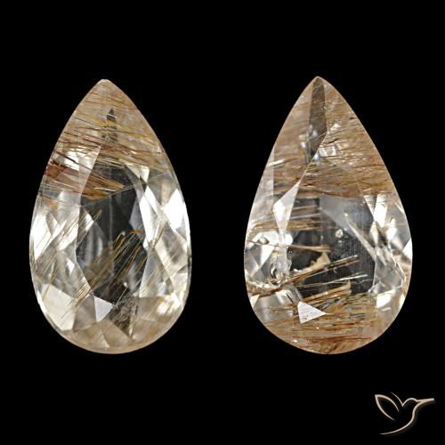 Achetez naturel 3,26ct marron topaze rutilée gems, en forme de poire, en provenance brésil chez gemselect. en stock, livraison internationale!