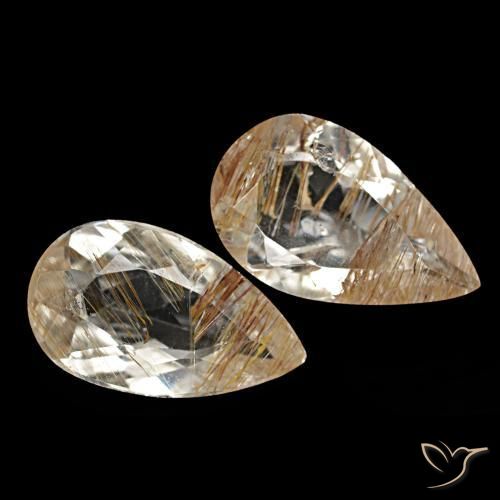 Achetez naturel 3,26ct marron topaze rutilée gems, en forme de poire, en provenance brésil chez gemselect. en stock, livraison internationale!