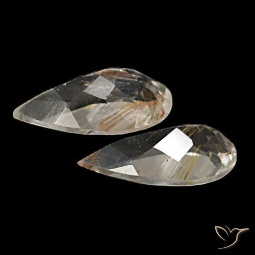 Achetez naturel 4,03ct jaune topaze rutilée gems, en forme de poire, en provenance brésil chez gemselect. en stock, livraison internationale!