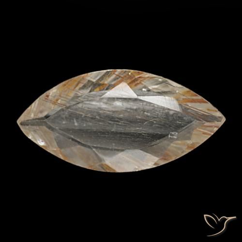 Topaze rutilée jaune naturelle marquise, 2,09 ct, transparent