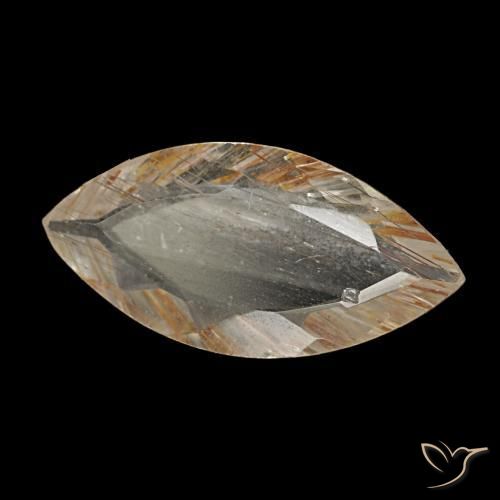 Topaze rutilée jaune naturelle marquise, 2,09 ct, transparent