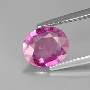 Saphir violet naturelle coupe ovale, 1,40 ct, VS-SI
