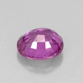 Saphir violet naturelle coupe ovale, 1,43 ct, VS-SI