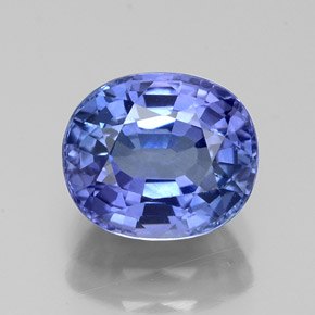 Saphir bleue naturelle coupe ovale, 2,24 ct, VVS-VS