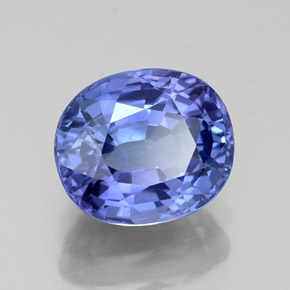 Saphir bleue naturelle coupe ovale, 2,24 ct, VVS-VS