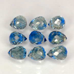 Achetez naturel ct bleue saphir gems, briolette, en provenance madagascar chez gemselect. en stock, livraison internationale!