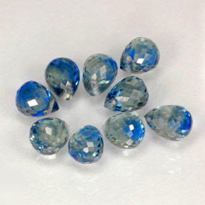Achetez naturel ct bleue saphir gems, briolette, en provenance madagascar chez gemselect. en stock, livraison internationale!