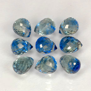 Achetez naturel ct bleue saphir gems, briolette, en provenance madagascar chez gemselect. en stock, livraison internationale!