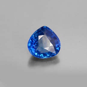 Saphir bleue naturelle en forme de poire, 1,14 ct, VS