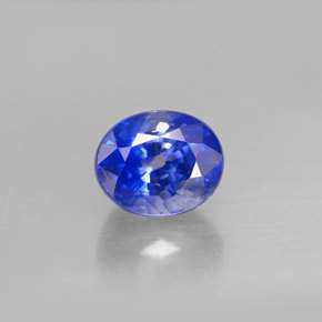 Saphir bleue naturelle coupe ovale, 1,55 ct, VS